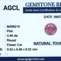 3.44 Ct. Pink Tourmaline from Madagascar Scan Report