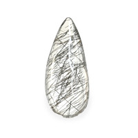 2.40 Ct. White Cabochon Rutilated Quartz from Ceylon (Sri Lanka) Video