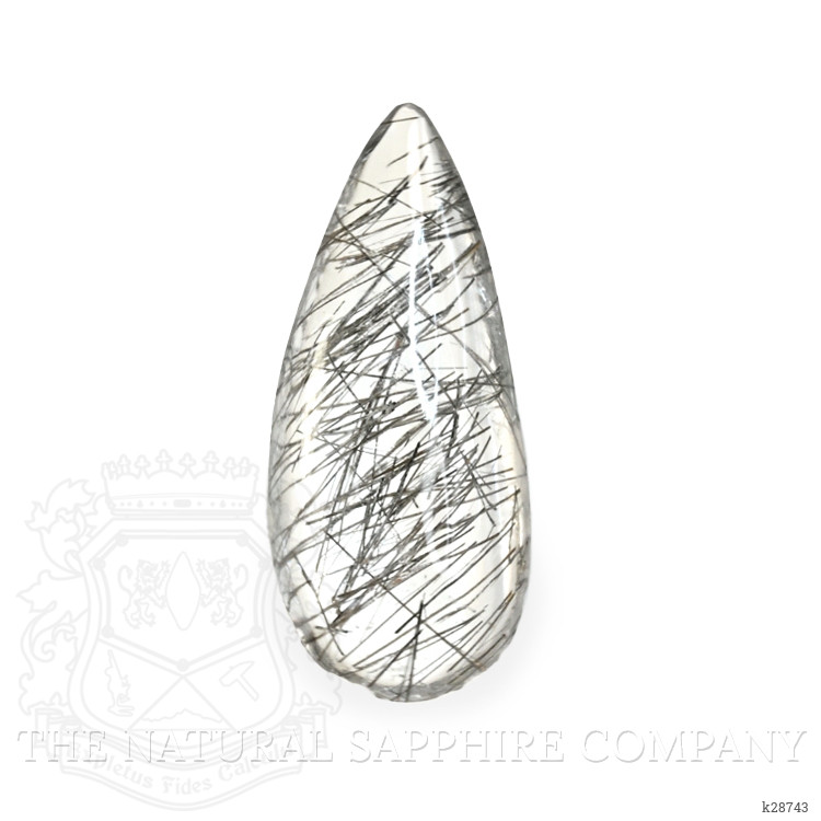 2.40 Ct. White Cabochon Rutilated Quartz from Ceylon (Sri Lanka)