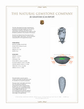2.40 Ct. White Cabochon Rutilated Quartz from Ceylon (Sri Lanka) 3 D Scan Report