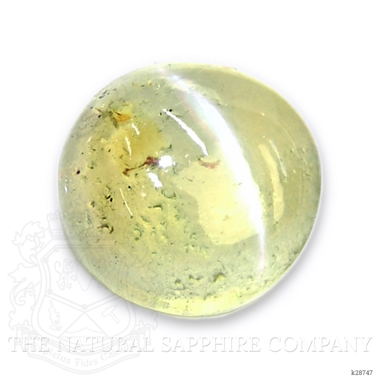 2.28 Ct. Greenish Yellow Cabochon Chrysoberyl from Ceylon (Sri Lanka)