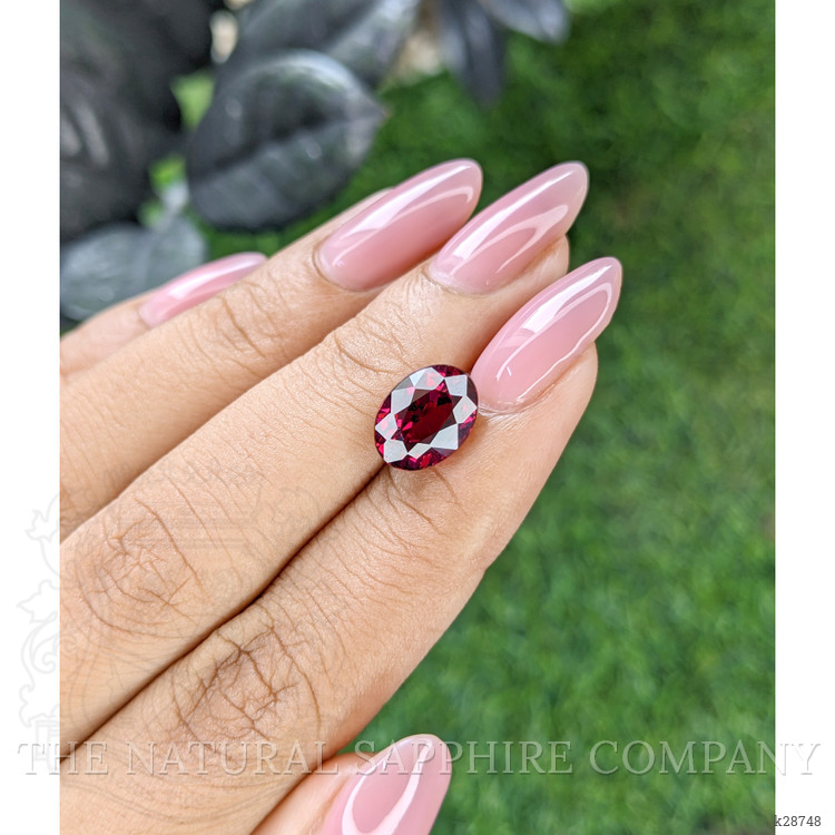 4.18 Ct. Purplish Red Rhodolite Garnet from Ceylon (Sri Lanka)