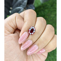 4.18 Ct. Purplish Red Rhodolite Garnet from Ceylon (Sri Lanka) Life Style