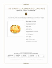 2.65 Ct. Yellow Zircon from Ceylon (Sri Lanka) Scan Report