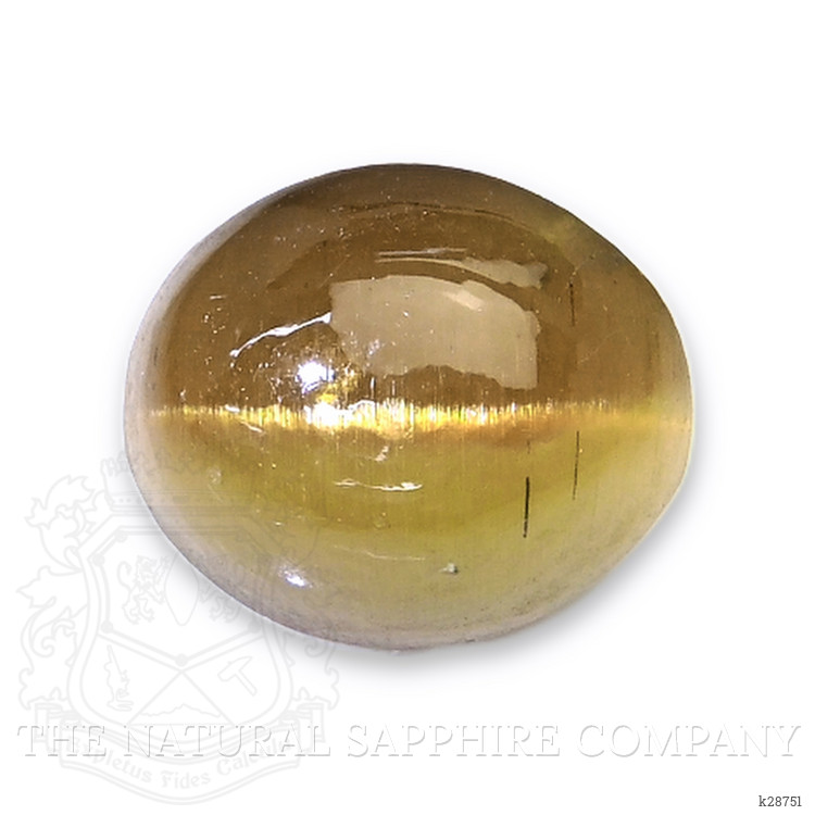 3.65 Ct. Yellowish Brown Cabochon Apatite from Ceylon (Sri Lanka)