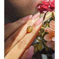 3.65 Ct. Yellowish Brown Cabochon Apatite from Ceylon (Sri Lanka) Life Style