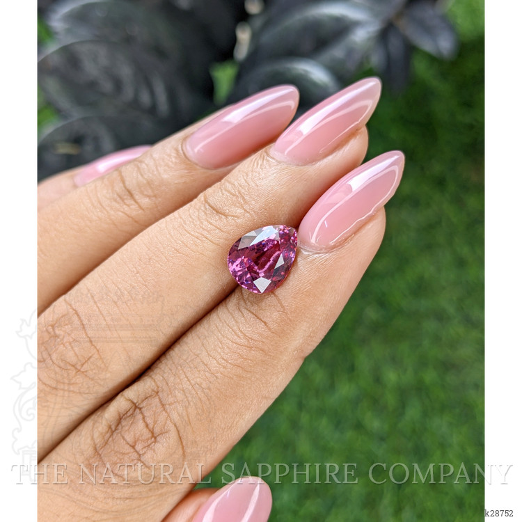3.13 Ct. Purplish Pink Garnet from Ceylon (Sri Lanka)