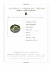 3.49 Ct. Green Cabochon Chrysoberyl from Ceylon (Sri Lanka) Scan Report