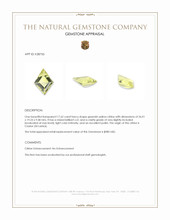 17.62 Ct. Greenish Yellow Citrine from Ceylon (Sri Lanka) Appraisal
