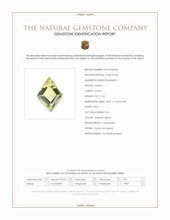 17.62 Ct. Greenish Yellow Citrine from Ceylon (Sri Lanka) Scan Report