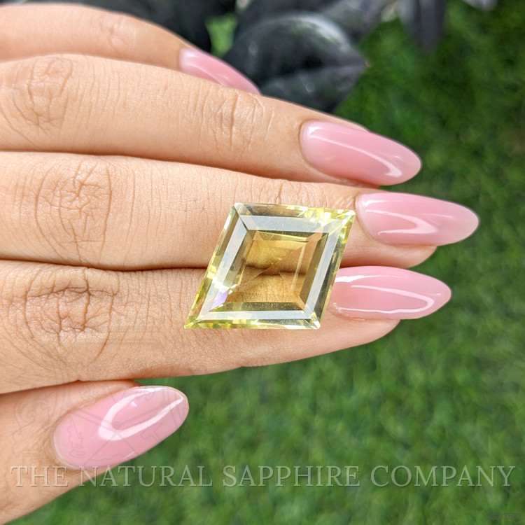 17.62 Ct. Greenish Yellow Citrine from Ceylon (Sri Lanka)