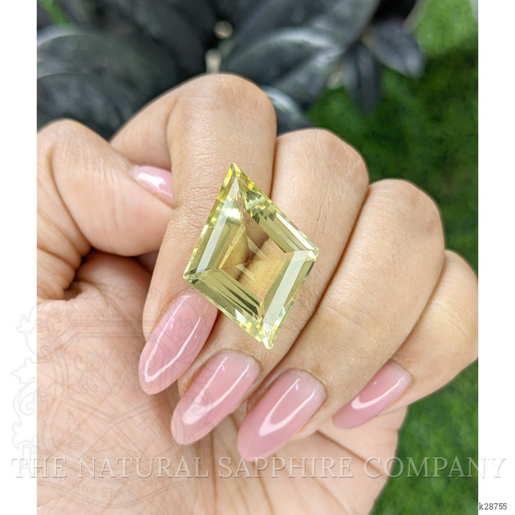 17.62 Ct. Greenish Yellow Citrine from Ceylon (Sri Lanka)