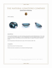 1.18 Ct. Greenish Blue Spinel from Ceylon (Sri Lanka) Appraisal