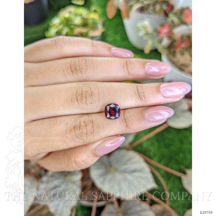 2.89 Ct. Purplish Red Garnet from Ceylon (Sri Lanka)
