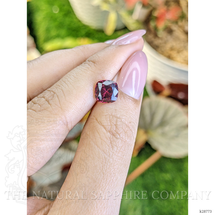 2.49 Ct. Purplish Red Garnet from Ceylon (Sri Lanka)