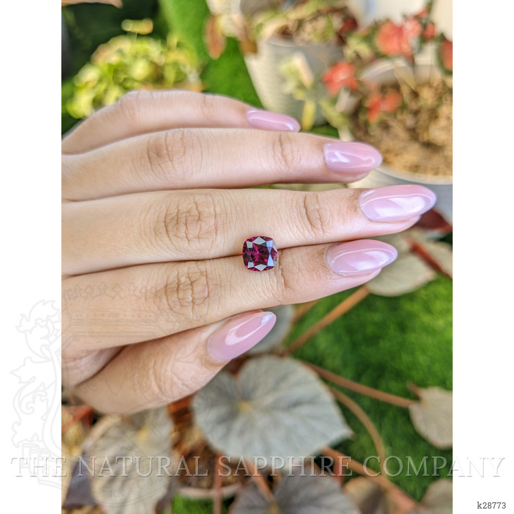 2.49 Ct. Purplish Red Garnet from Ceylon (Sri Lanka)