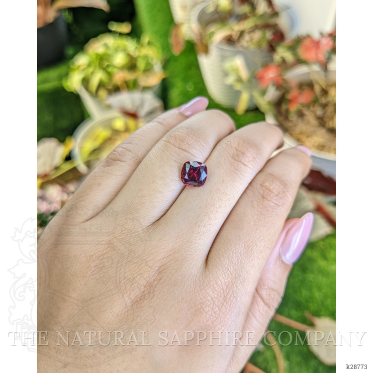 2.49 Ct. Purplish Red Garnet from Ceylon (Sri Lanka)