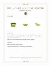 3.48 Ct. Green (Lime Green) Peridot from Pakistan Appraisal