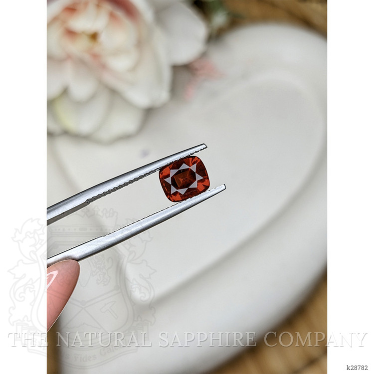 1.72 Ct. Orangish Red Almandine Garnet from Ceylon (Sri Lanka)