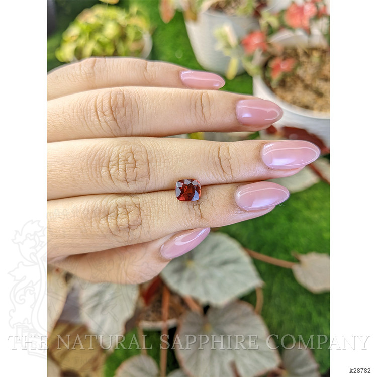 1.72 Ct. Orangish Red Almandine Garnet from Ceylon (Sri Lanka)