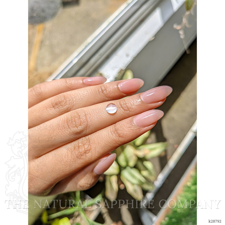 1.00 Ct. White Cabochon Moonstone from Ceylon (Sri Lanka)