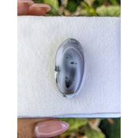 26.74 Ct. Grey Cabochon Agate from Madagascar Life Style