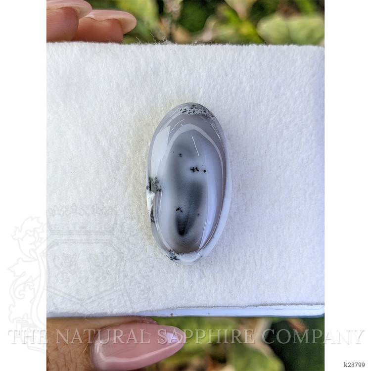 26.74 Ct. Grey Cabochon Agate from Madagascar