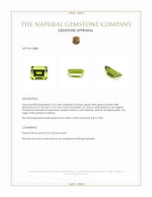 3.53 Ct. Green (Lime Green) Peridot from Pakistan Appraisal