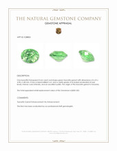 0.66 Ct. Tsavorite Garnet from Tanzania Appraisal