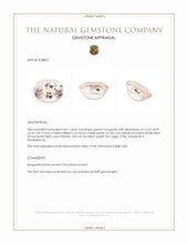 4.01 Ct. Peach Morganite from Madagascar Appraisal