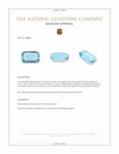 4.10 Ct. Blue Aquamarine from Brazil Appraisal
