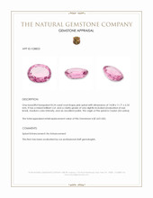 8.24 Ct. Pink Spinel from Ceylon (Sri Lanka) Appraisal