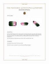 3.07 Ct. Watermelon Tourmaline from Madagascar Appraisal