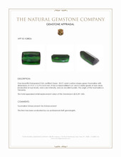 20.57 Ct. Green Tourmaline from Tanzania Appraisal
