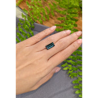 4.36 Ct. Bluish Green Tourmaline from Brazil Life Style