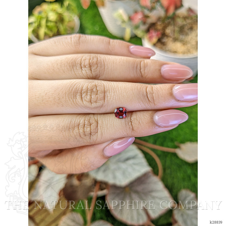 0.86 Ct. Red Rhodolite Garnet from Ceylon (Sri Lanka)