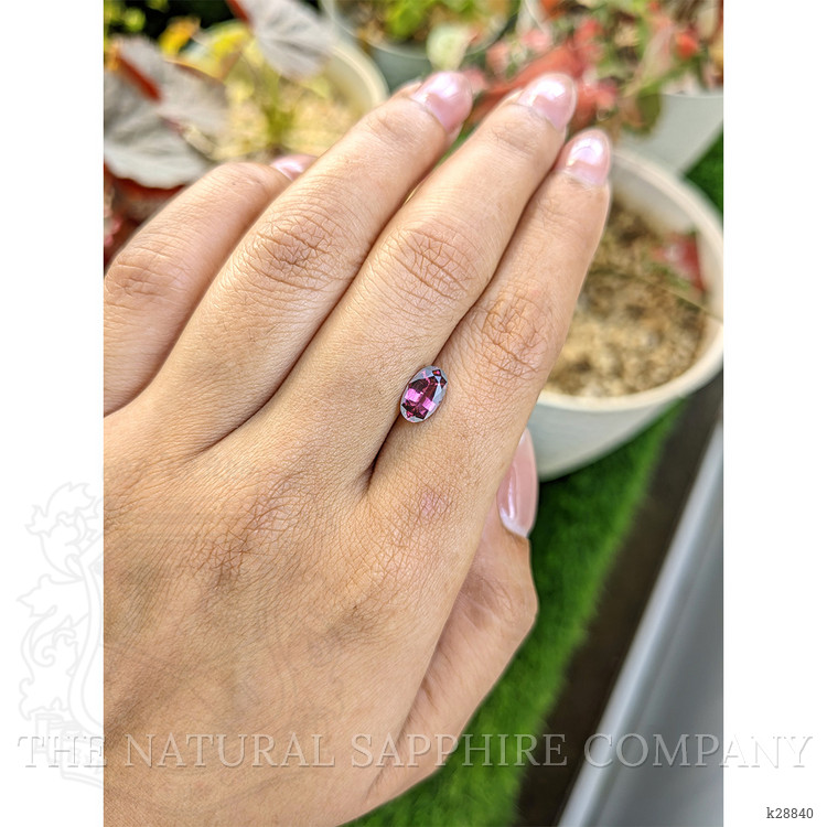 1.25 Ct. Pinkish Purple Rhodolite Garnet from Ceylon (Sri Lanka)