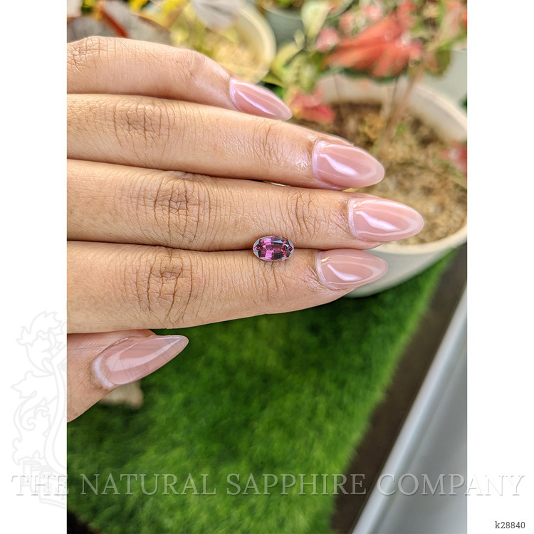 1.25 Ct. Pinkish Purple Rhodolite Garnet from Ceylon (Sri Lanka)
