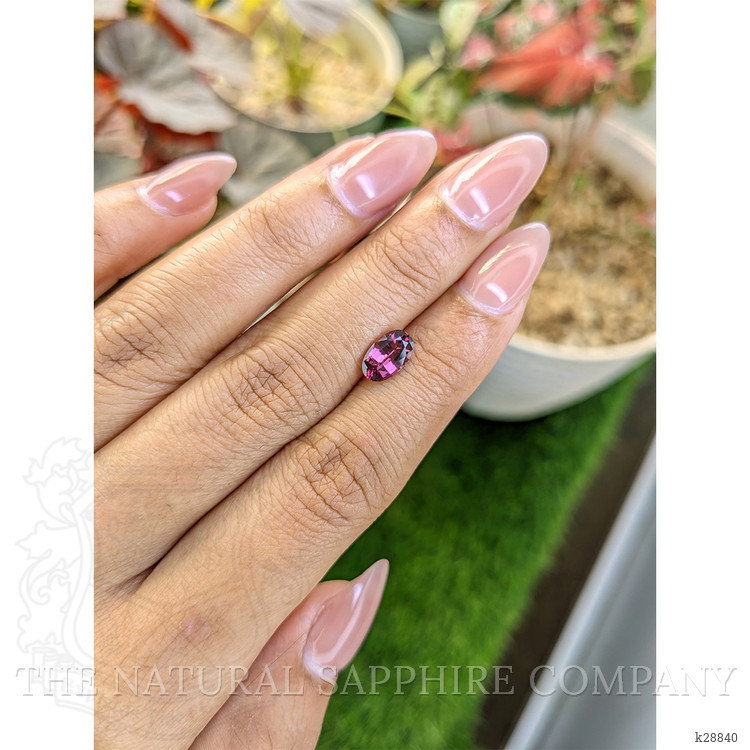 1.25 Ct. Pinkish Purple Rhodolite Garnet from Ceylon (Sri Lanka)