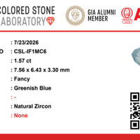 1.57 Ct. Greenish Blue Zircon from Ceylon (Sri Lanka) Pdf