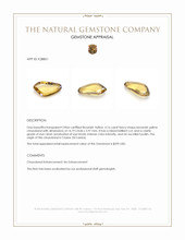 4.16 Ct. Brownish Yellow Chrysoberyl from Ceylon (Sri Lanka) Appraisal