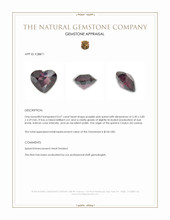 0.67 Ct. Purplish Pink Spinel from Ceylon (Sri Lanka) Appraisal