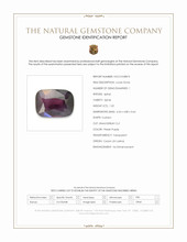 1.02 Ct. Pinkish Purple Spinel from Ceylon (Sri Lanka) Scan Report