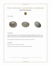 3.55 Ct. Grey Cabochon Moonstone from Ceylon (Sri Lanka) Appraisal