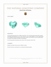 0.92 Ct. Bluish Green Paraiba Tourmaline from Mozambique Appraisal