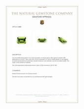 2.64 Ct. Green (Lime Green) Peridot from Pakistan Appraisal