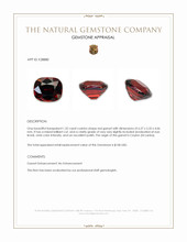 1.32 Ct. Red Garnet from Ceylon (Sri Lanka) Appraisal