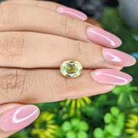 3.08 Ct. Yellowish Green Chrysoberyl from Tanzania Life Style