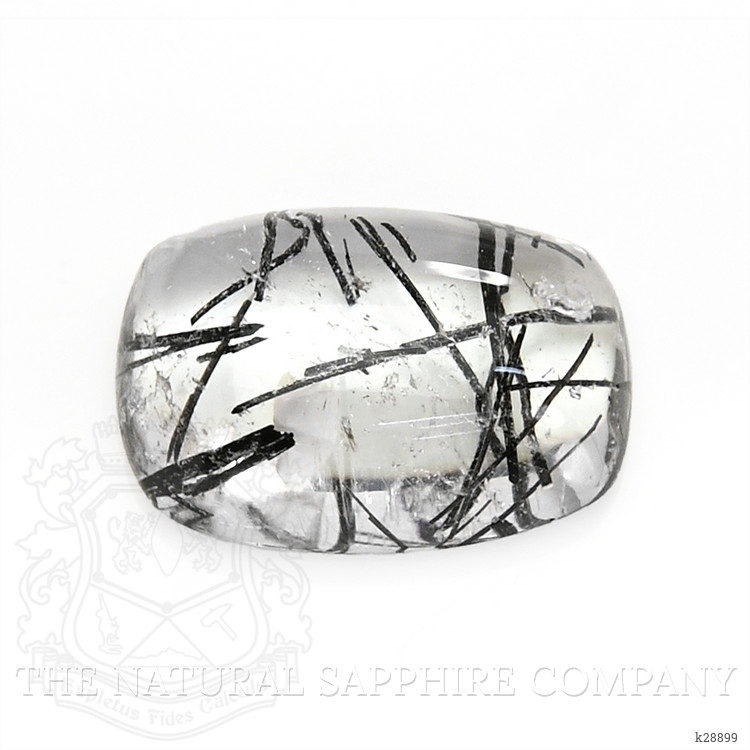 2.65 Ct. White Cabochon Rutilated Quartz from Ceylon (Sri Lanka)
