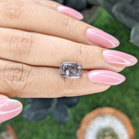 2.65 Ct. White Cabochon Rutilated Quartz from Ceylon (Sri Lanka) Life Style